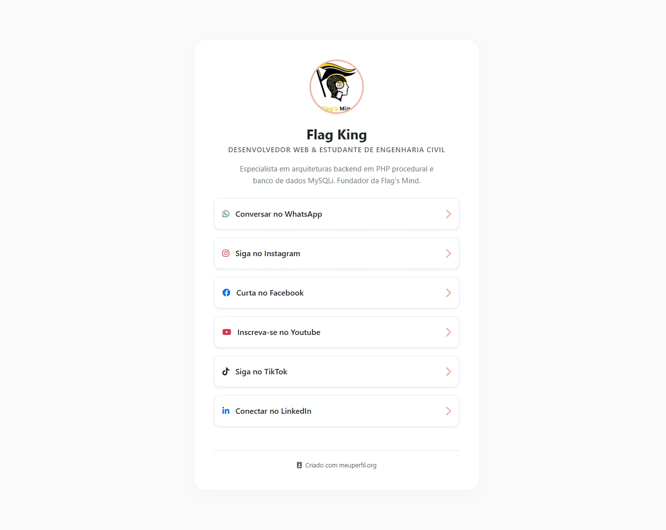 Layout Minimalista Clean